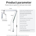 Half Moon LED Lights Lamp Lash Temperature 3200K-5600K Floor LED Ring Lamp for Beauty Facials Skincare Tattoo Eyebrows Filming