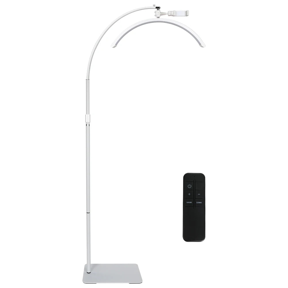 23INCH LED Half Moon Light Half Moon Adjustable Cold & Warm Lighting with Phone Holder
