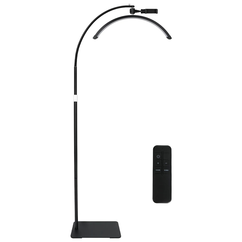 23INCH LED Half Moon Light Half Moon Adjustable Cold & Warm Lighting with Phone Holder