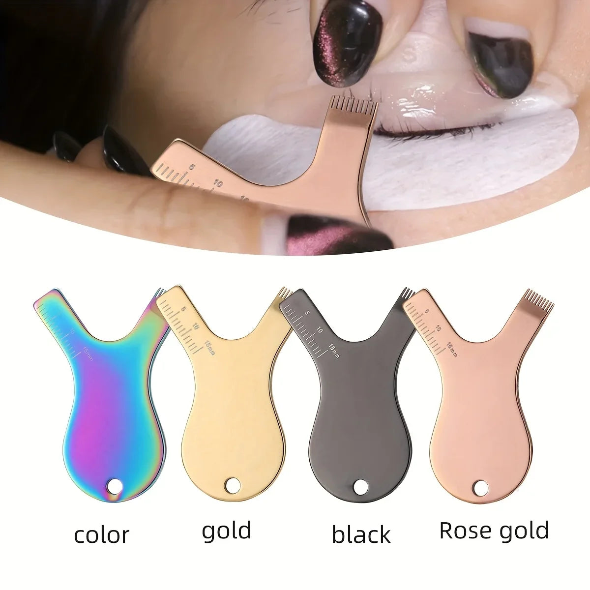 Lash Lift Brush Eyelashlift Perm Tool Reuseable Stainless Steel Eyelash Brush Clean Comb Y Shape Grafted Eyelashes Brushes