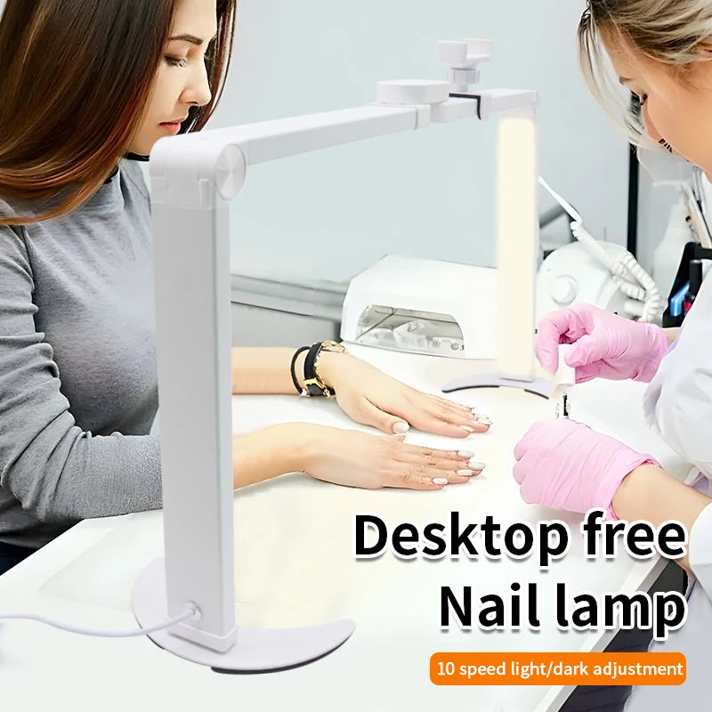 Half Moon Light  Video LED For Nail Eyelash Extension Foldable Reading Beauty Desk Lamp Tattoo Manicure For Nail With phone clip