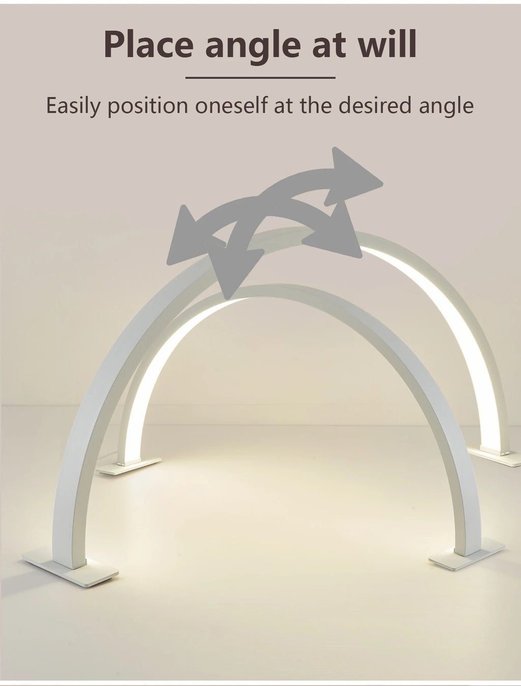 Nail lamp half moon U-shaped home beauty lamp desktop nail simple LED office desk lamp