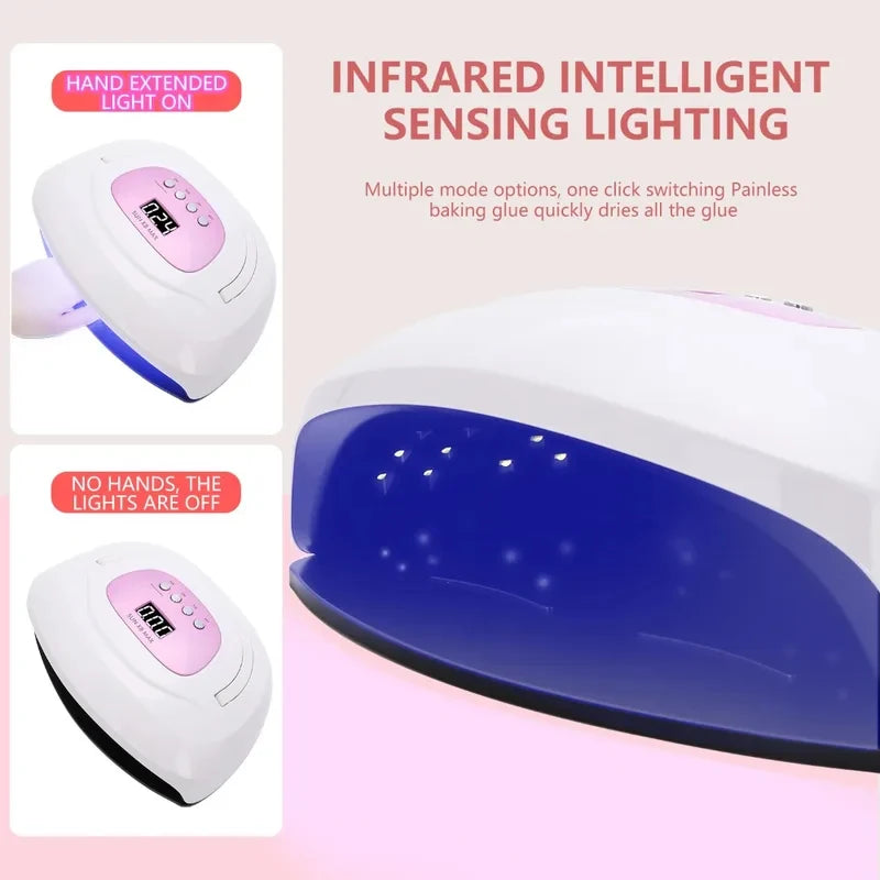 Nail Dryer LED Nail Lamp UV Lamp for Curing All Gel Nail Polish With Motion Sensing Manicure Pedicure Salon Tool For Home Use