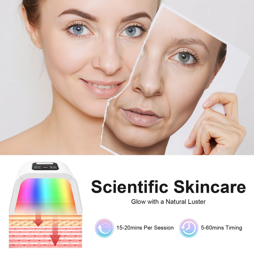 7-color Photon Spa Beauty Equipment, LED Face Skin Care Light Machine, Skin Facial Salon Equipment