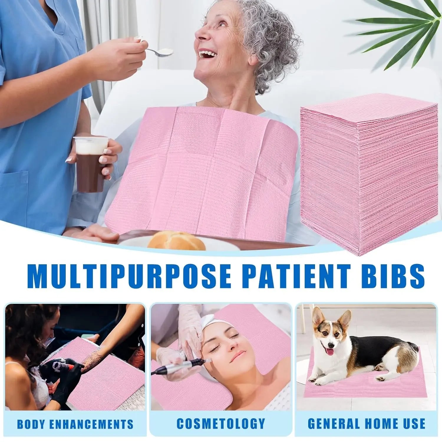 Colorful Dental Bibs Disposable Patient Bibs 13" x 18"